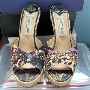 Jimmy Choo Phyllis Floral Wedge Slide 
Size 41